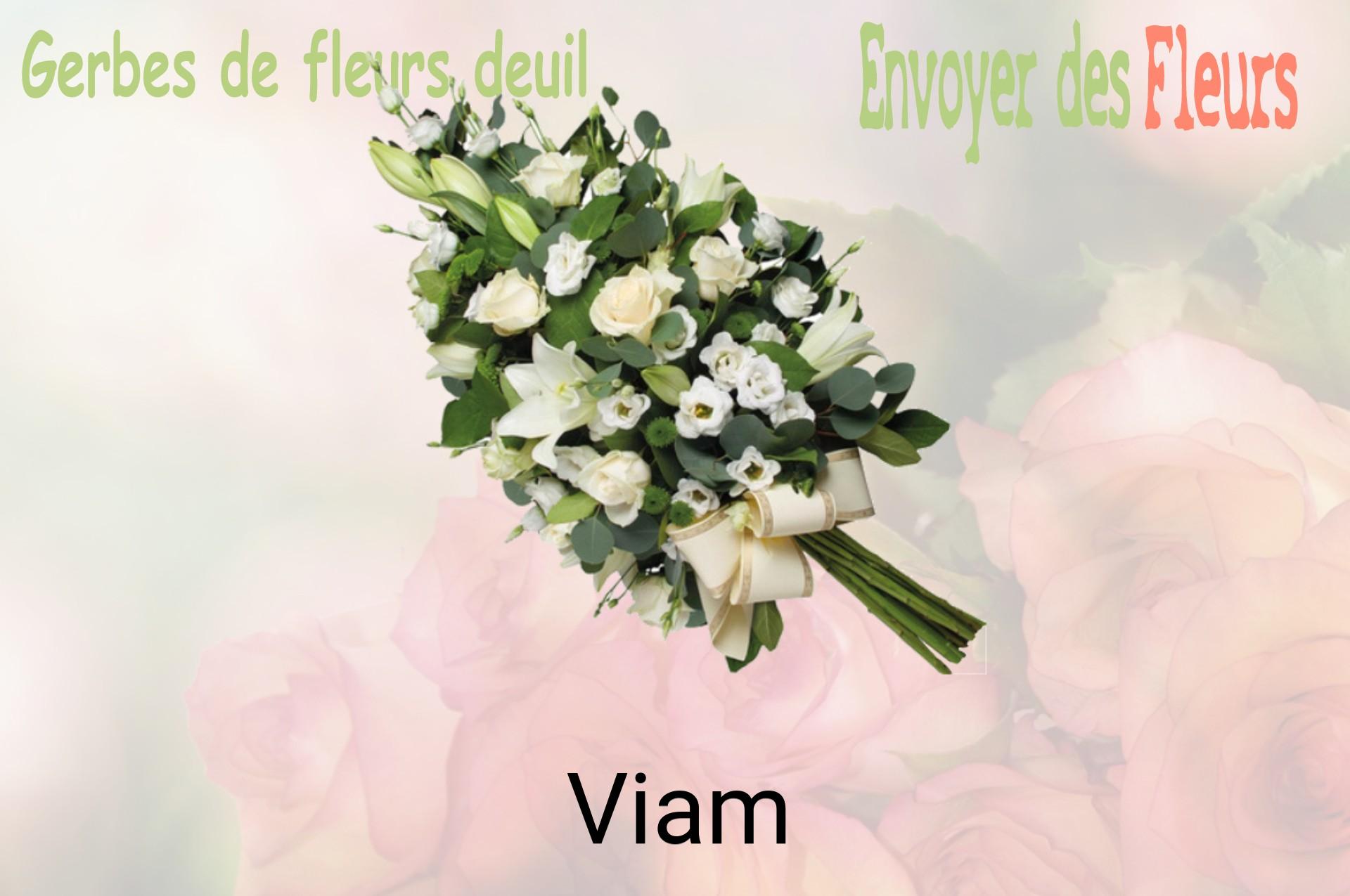 Gerbe de fleurs de deuil livrée à Viam